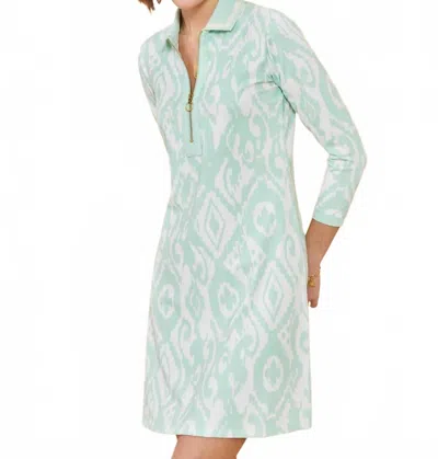 Spartina 449 Hadley Half Zip Mini Dress In Mint In Green