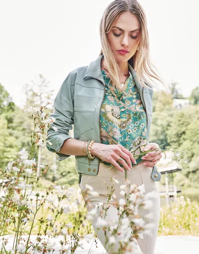 Spartina 449 Hayden Jacket Spartina Sea Foam In Blue