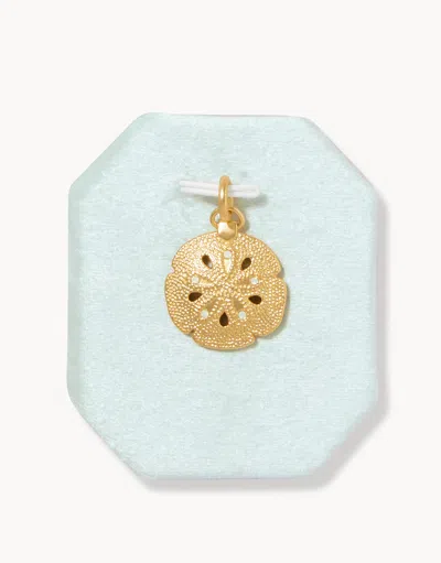 Spartina 449 High Tide Charm Sand Dollar/white Opal In Gold