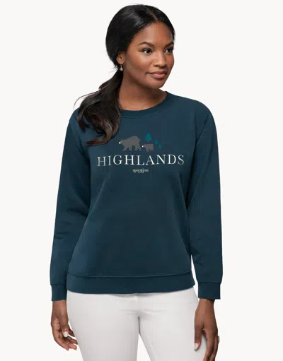 Spartina 449 Highlands Sweatshirt Slate Blue Bear