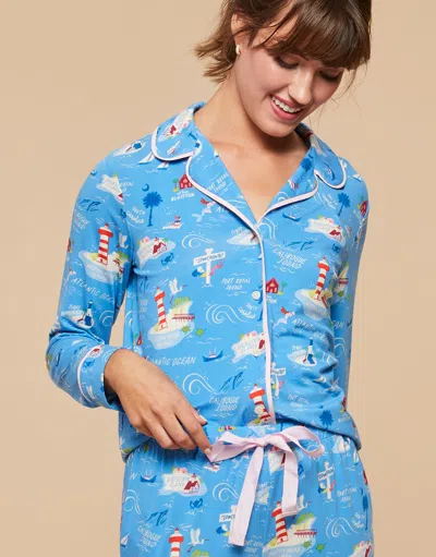 Spartina 449 Hilton Head Pajama Top In Blue