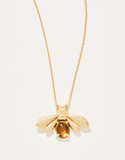 Spartina 449 Honey Bee Slide Necklace Bronze In Gold