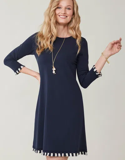 Spartina 449 Island Fringe Dress Slate Blue