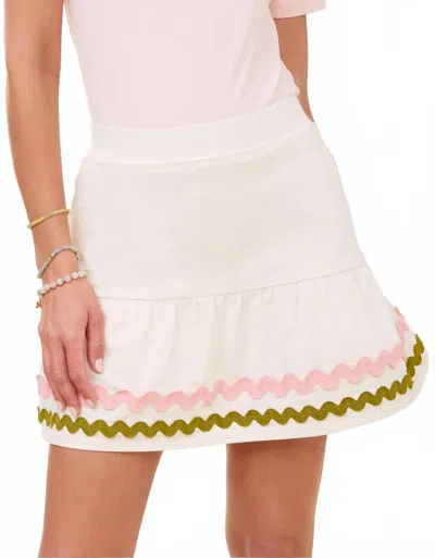 Spartina 449 Jersey Flounce Skort In Antique White