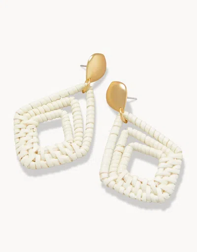 Spartina 449 Jesse Wicker Earrings White