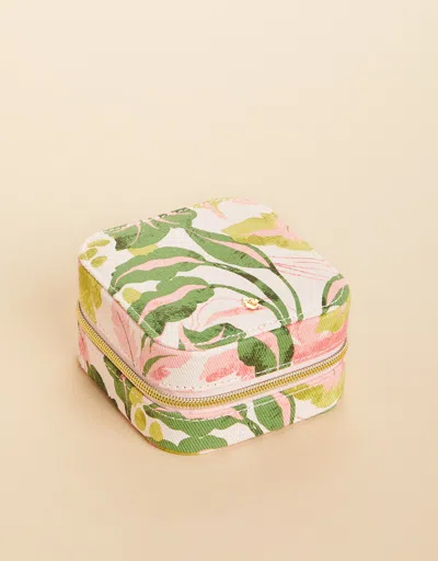 Spartina 449 Jewelry Mirror Travel Case Palm Paradise In Green