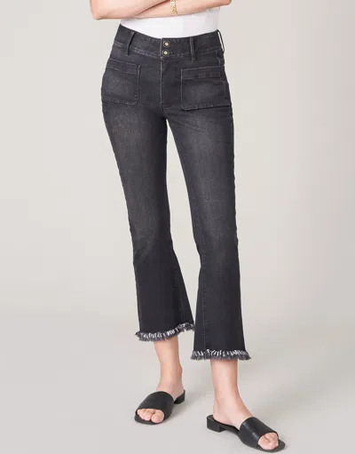 Spartina 449 Juliette High Rise Jean Charcoal Wash In Black