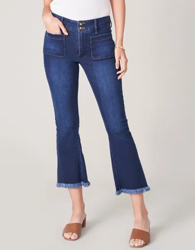 Spartina 449 Juliette High Rise Jean Ocean Palm Wash In Blue