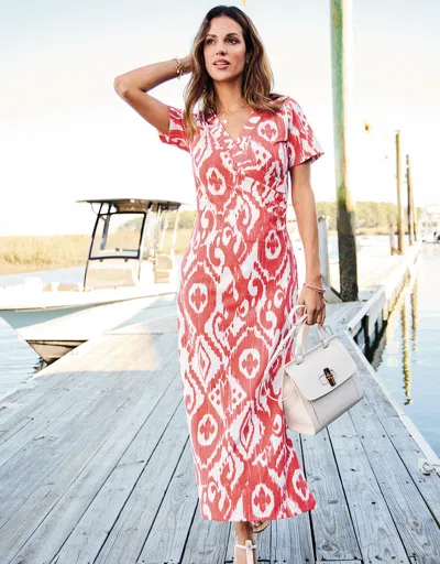 Spartina 449 Junetta Midi Dress Richmond Hill Ikat In Multi