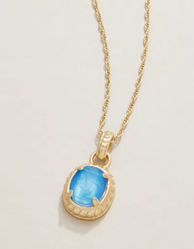 Spartina 449 Karina Oval Petite Necklace 17" Blue In Neutral