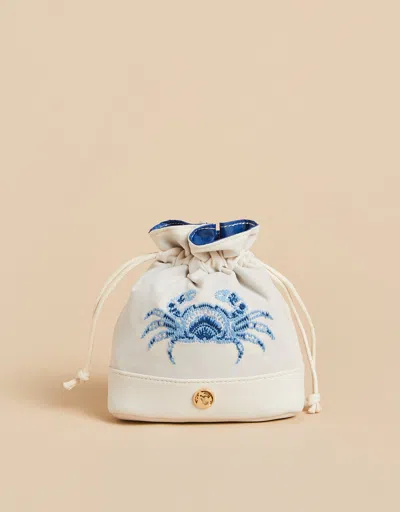 Spartina 449 Keepsake Drawstring Pouch Crab Natural