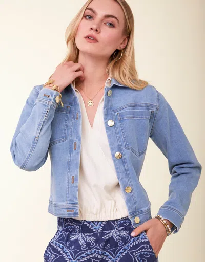 Spartina 449 Knox Denim Jacket Calibougue Wash In Blue