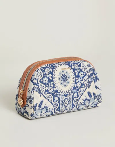 Spartina 449 Large Zip Cosmetic Bag Peeples Song Park Palms In Multi
