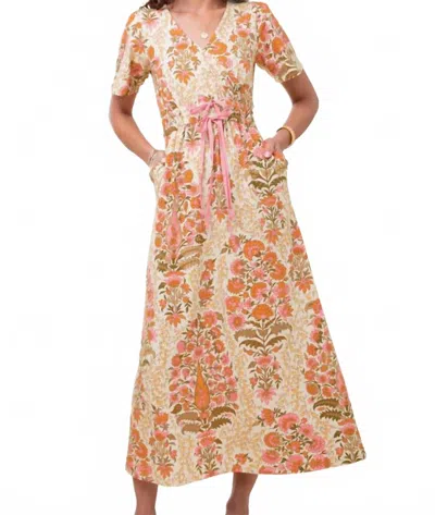 Spartina 449 Lea V-neck Midi Dress In Mcallister Paisley In Neutral