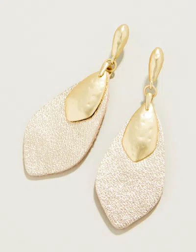Spartina 449 Leather Petal Earrings In Gold