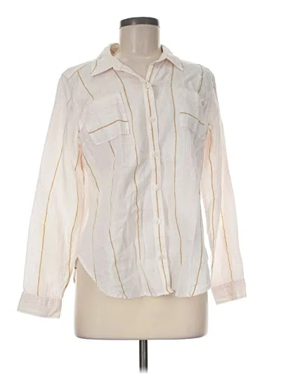 Pre-owned Spartina 449 Long Sleeve Blouse In Ivory