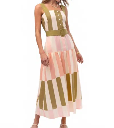 Spartina 449 Lorraine Midi Dress In Castillo Stripe In Multi