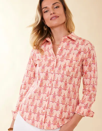Spartina 449 Louane Poplin Shirt In Callawassie Blooms In Multi