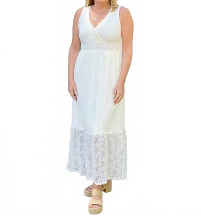 Spartina 449 Louisa Lace Dress In Pearl White