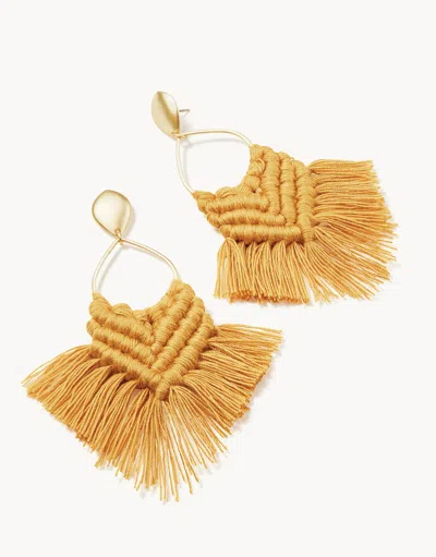 Spartina 449 Macrame Earrings Goldenrod