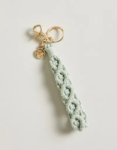 Spartina 449 Macrame Wristlet Keychain Sea Foam