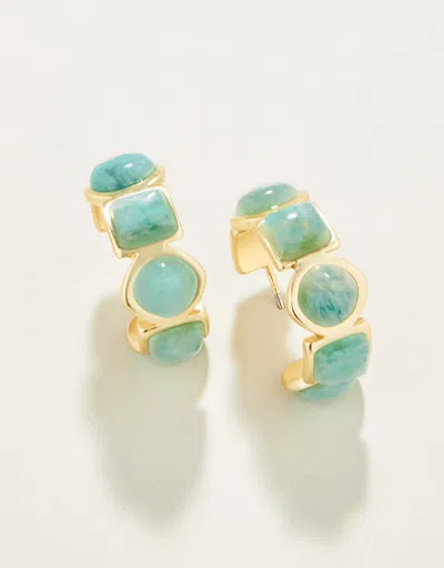 Spartina 449 Maera Hoop Earrings Amazonite In Multi
