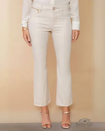 Spartina 449 Mallory Kick Flare Jean In Champagne In White