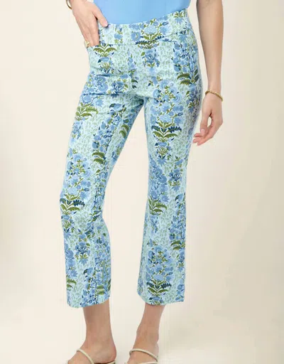 Spartina 449 Maren Kick Flare Pant In Flagler Floral Paisley Sky In Blue