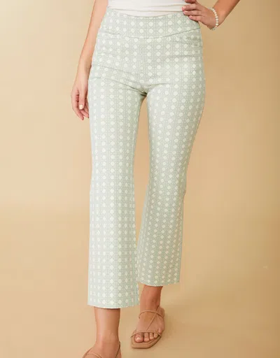 Spartina 449 Maren Kick Flare Pant Sugar Mill Cane Sea Foam In Green