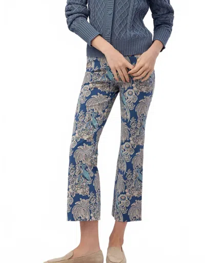 Spartina 449 Maren Kick Flare Pants In St. Augustine Bird Palm Blue