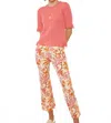 Spartina 449 Maren Kick Flare Pull-on Pant In Multi In Pink