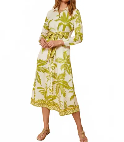 Spartina 449 Marianne Dress In Southern Resort Palms Green In Neutral