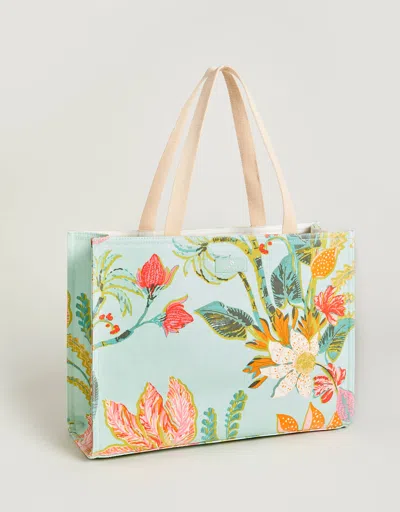 Spartina 449 Market Tote Queenie Tropical Floral Sea Foam