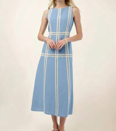 Spartina 449 Martina Midi Dress In Lakeside Blue