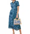 Spartina 449 Maryam Midi Dress In Seascape Bluestone In Blue