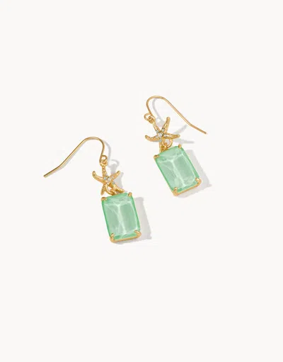 Spartina 449 Mermaid Glass Starfish Earrings In Gold