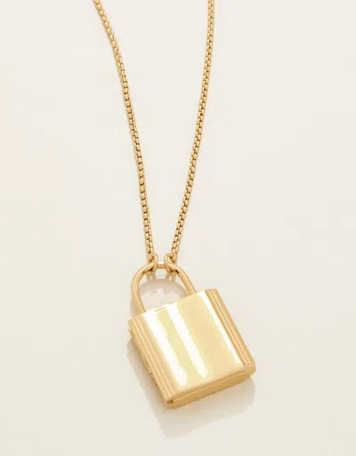 Spartina 449 Mini Padlock Locket Necklace 18" Gold