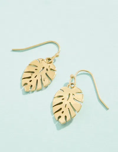 Spartina 449 Monstera Earrings In Gold