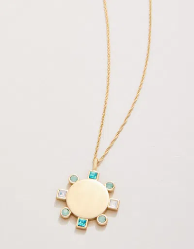 Spartina 449 Mystic Moss Necklace 18" Sea Foam In Gold
