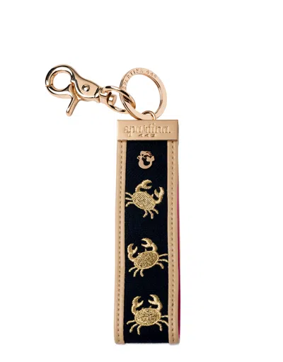 Spartina 449 Navy Grab-n-go Keychain Crab In Black