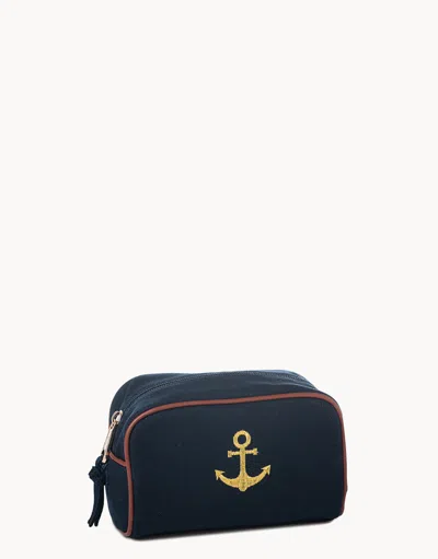 Spartina 449 Navy Travel Pouch Anchor