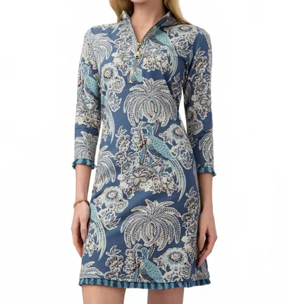 Spartina 449 Nora Fringe Dress In St. Augustine Bird Palm In Blue