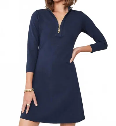 Spartina 449 Nora Half Zip Dress In Slate Blue