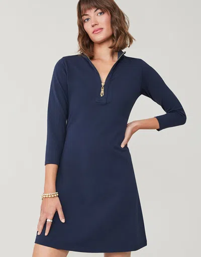 Spartina 449 Nora Half Zip Dress In Slate Blue