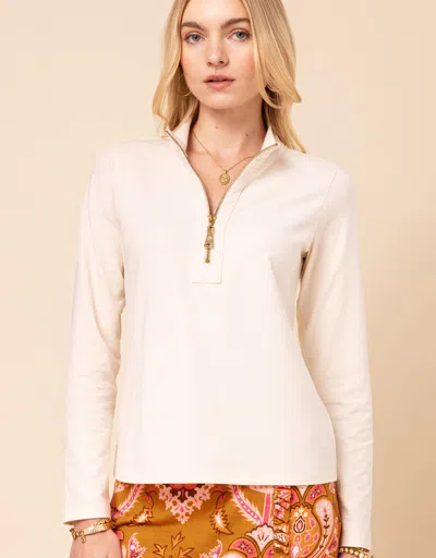 Spartina 449 Nora Half-zip Top Buttercream In Neutral