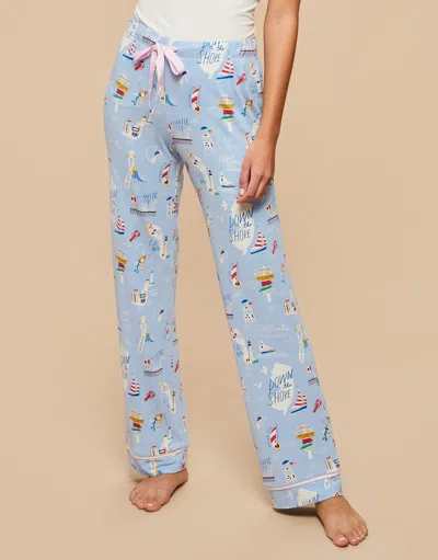 Spartina 449 Pajama Pant Down The Shore In Blue