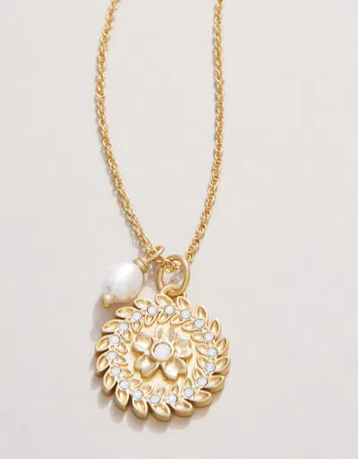 Spartina 449 Parkwood Necklace 18" White Opal In Gold