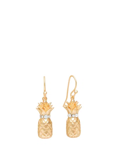 Spartina 449 Pineapple Drop Earrings In Gold