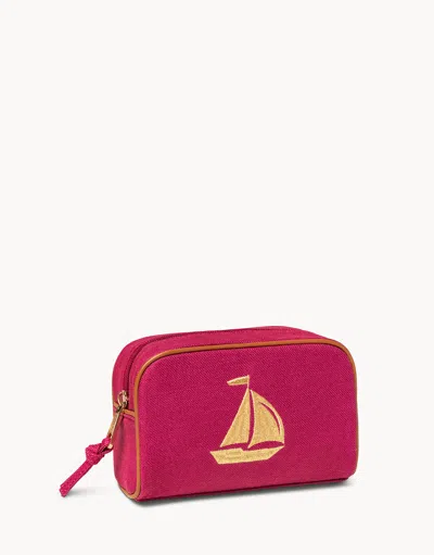 Spartina 449 Pink Travel Pouch Sailboat