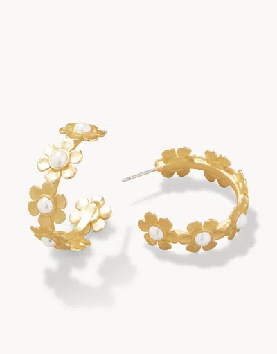 Spartina 449 Primrose Hoop Earrings In Gold